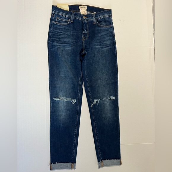 L'AGENCE Denim - L’AGENCE  Paris Rachel High Rise Slim Straight denim jeans size 24  NWT blue